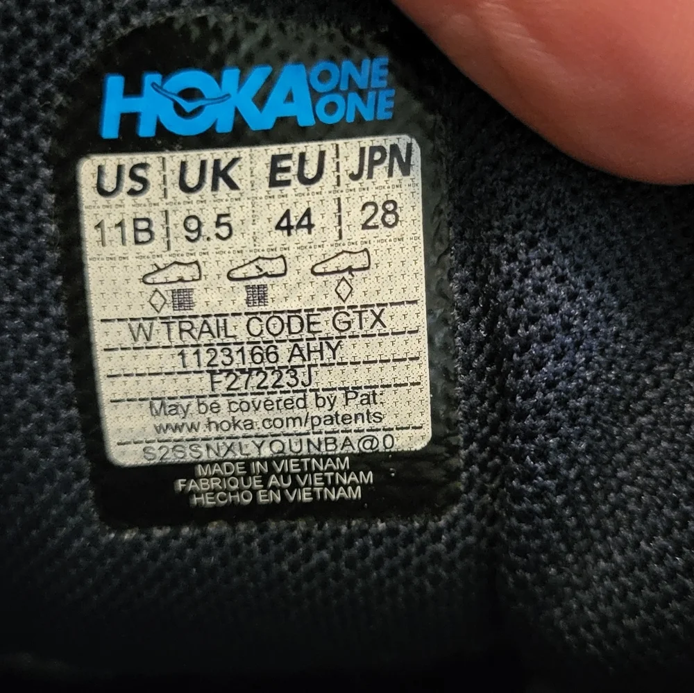 Hoka One One Trail Code GTX Wmns Size 11 B Hiking Shoes Purple Amethyst Goretex - Picture 8 of 11